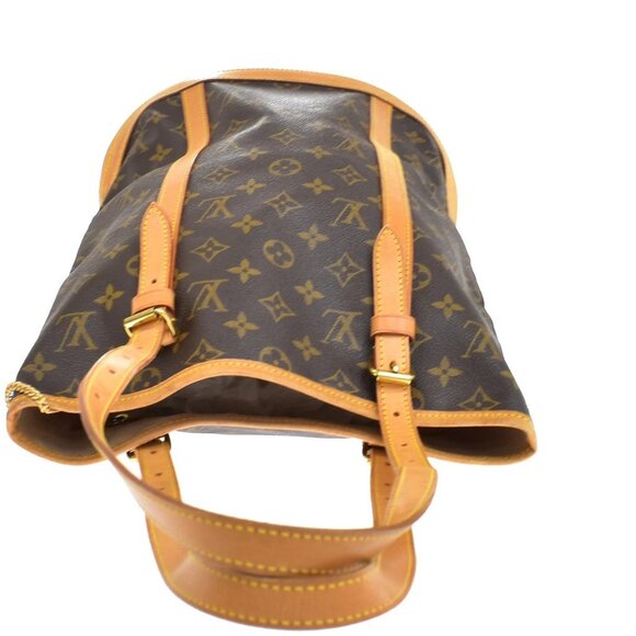 LOUIS VUITTON BUCKET GM Shoulder Tote Bag Monogram Leather Brown M42236 32AA060 - Picture 5 of 16
